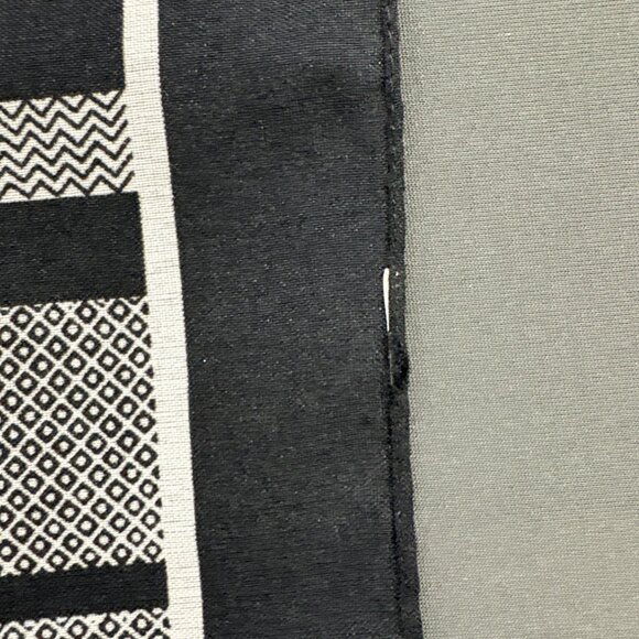 Vintage Black & White Plaid Woven Textile Headwear Scarf - Picture 5 of 5